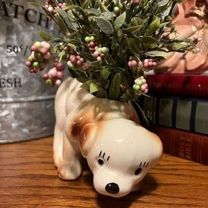 Large Dog Japan 1940's Jack Russel planter Rare